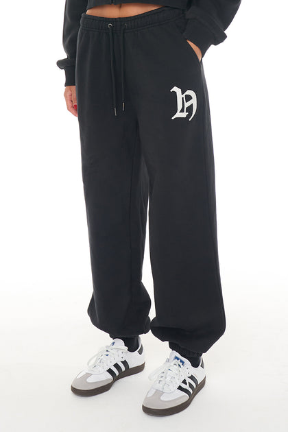 Wide Leg Jogger in Snow Marle