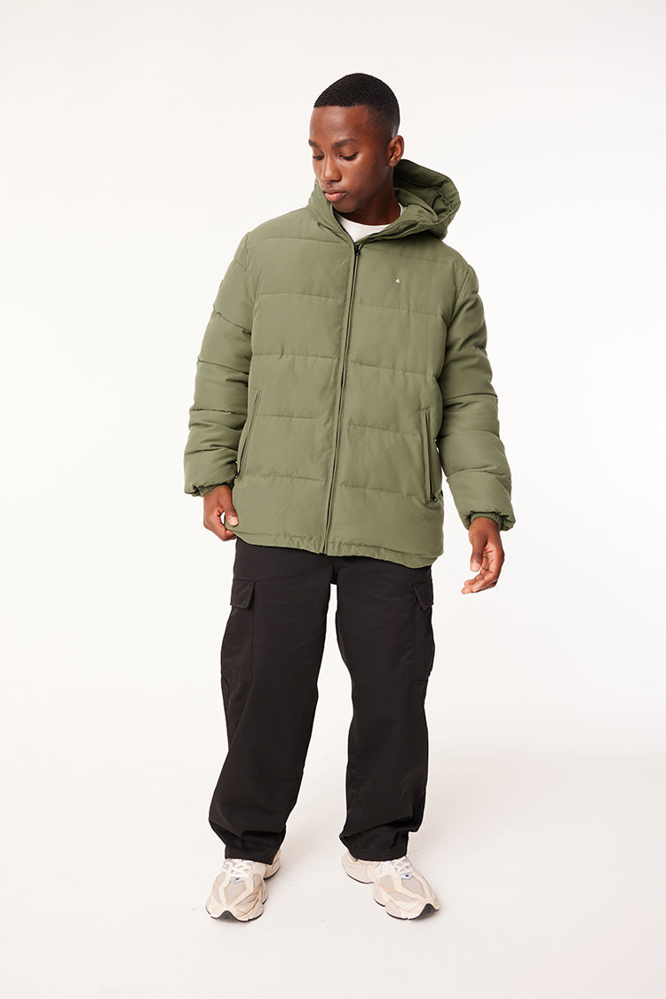 Khaki green clearance puffer jacket mens