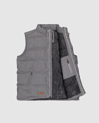 MENS CLASSIC DOWN VEST HRGBONE GREY