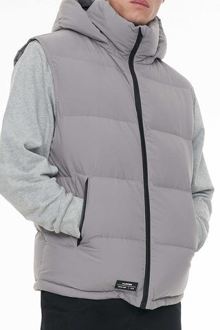 MENS BLOCK DOWN VEST CEMENT