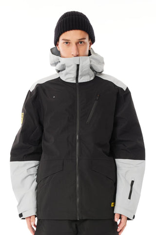 MENS SLOWPOKE SNOW JKT BLACK/SILVER