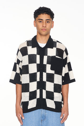 GAUGE KNIT SHIRT CHECKER