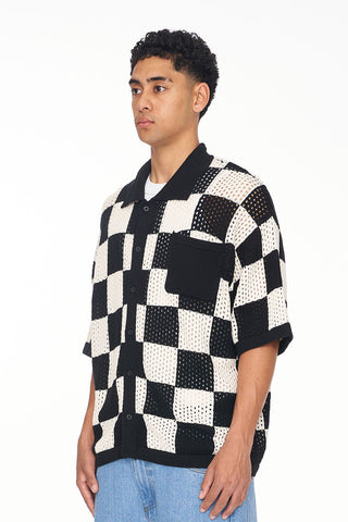 GAUGE KNIT SHIRT CHECKER