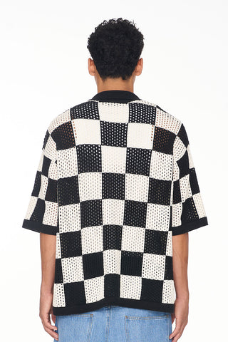 GAUGE KNIT SHIRT CHECKER