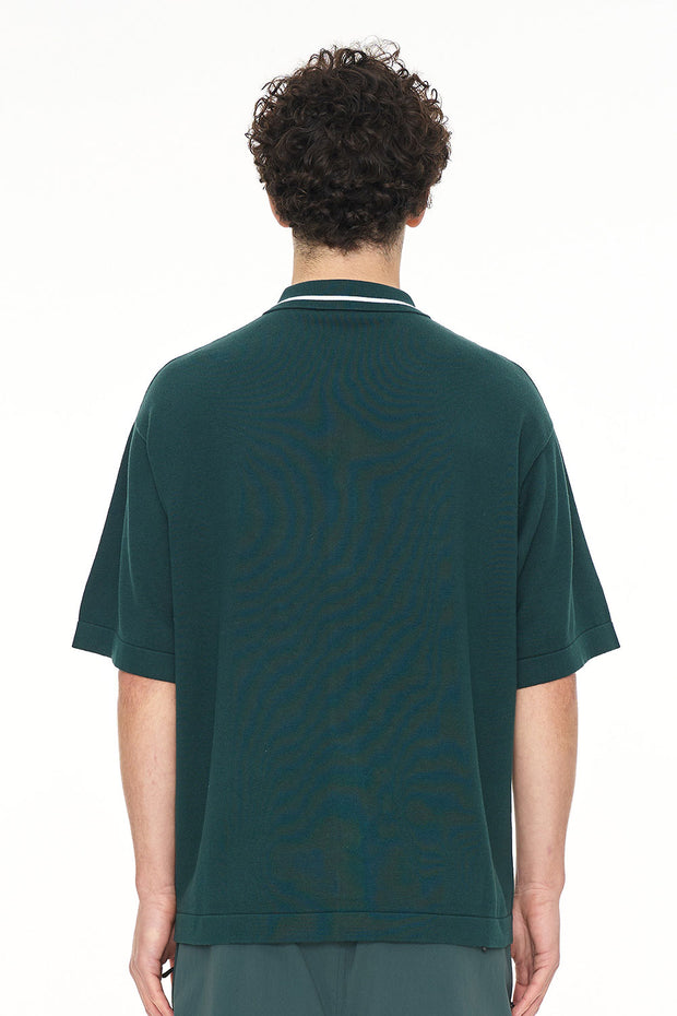 KNIT SHIRT GOLF GREEN