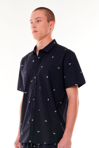 CHEERS SS OG SHIRT NAVY/WHITE