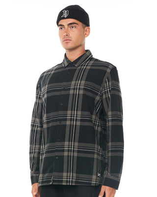 CUBE BRUSH PLAID SHIRT DARK GREY