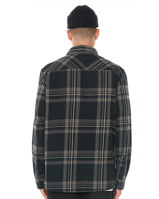 CUBE BRUSH PLAID SHIRT DARK GREY