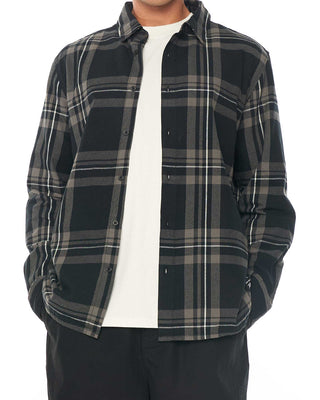 CUBE BRUSH PLAID SHIRT DARK GREY