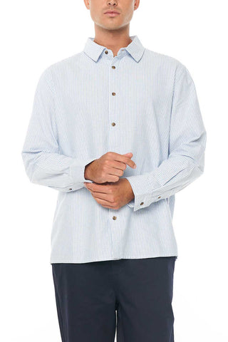 OXFORD LS SHIRT MID BLUE