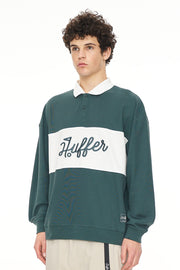 PIQUE RUGBY CREW GOLF GREEN