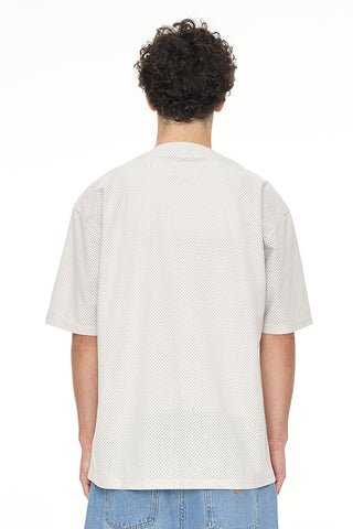 SUEDE MESH BASEBALL SHIRT MOONROCK