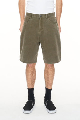 BLOCK EMB SHORT/ALTA KHAKI