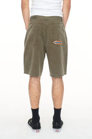 BLOCK EMB SHORT/ALTA KHAKI