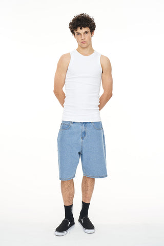 MENS RIB TANK WHITE