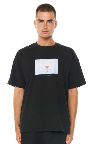 BLOCK TEE 220/HOOPED BLACK