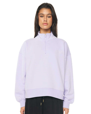 WMNS 1/4 ZIP 350/LOVER THISTLE