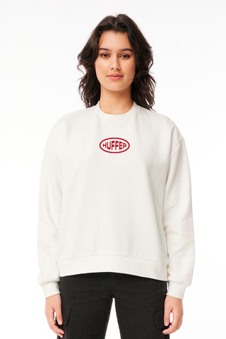 WMNS SLOUCH CREW/UNLEADED CHALK