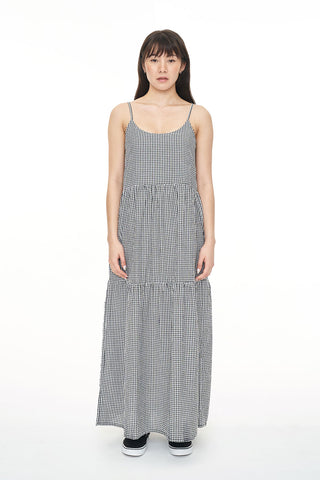 HARPER RESORT DRESS BLACK/CHALK