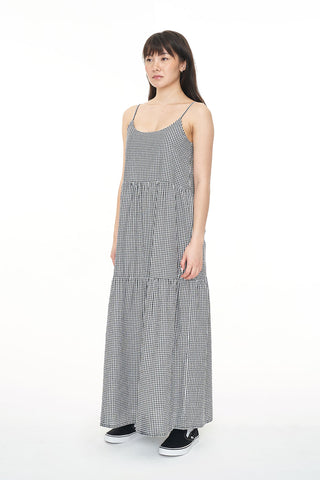 HARPER RESORT DRESS BLACK/CHALK