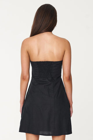 LIN-IN COLUMN MINIDRESS BLACK