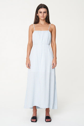 CELINE MAXI DRESS BLUE/WHITE