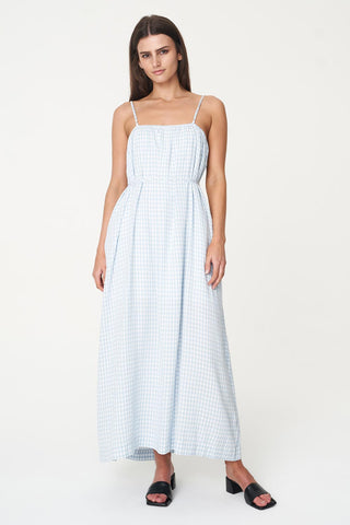 CELINE MAXI DRESS BLUE/WHITE