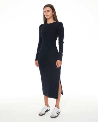 MERINO LS RIB DRESS NAVY