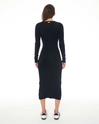 MERINO LS RIB DRESS NAVY