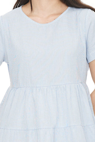 CRUISE MILLY DRESS BLUE HAZE/CHALK