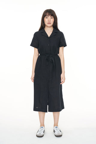 LIN-IN SS DAZE MIDI DRESS BLACK