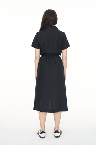 LIN-IN SS DAZE MIDI DRESS BLACK