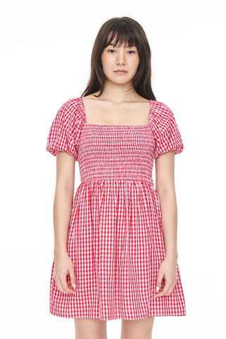 CELINE LOVER MINI DRESS RED/BLOSSOM