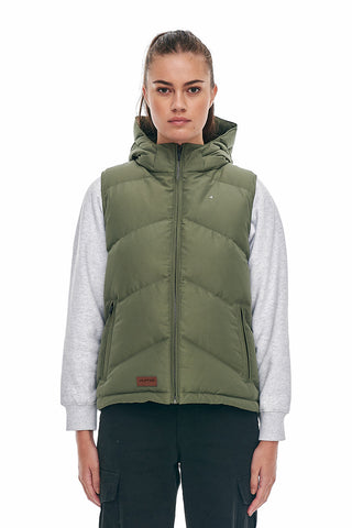 WMNS CLASSIC DOWN VEST KHAKI