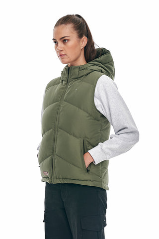 WMNS CLASSIC DOWN VEST KHAKI