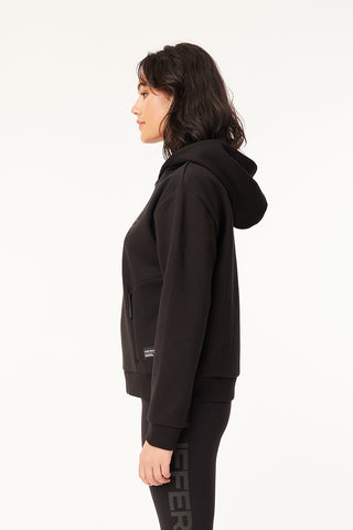 WOMENS BONDED HOOD BLACK