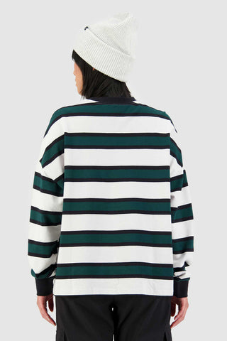 EMERALD LS ABBEY TEE EMERALD/WHITE