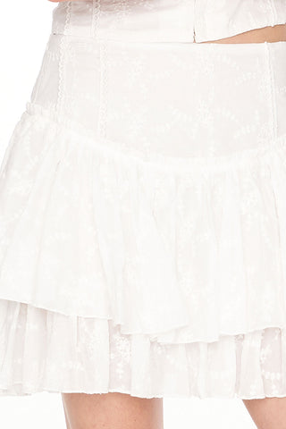 CHERIE RUFFLE SKIRT PEARL