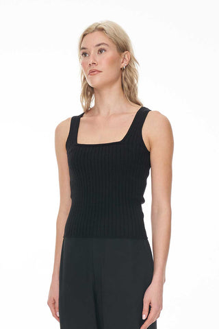 BIBI KNIT TANK BLACK