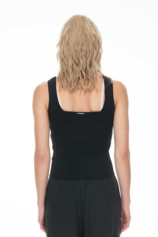 BIBI KNIT TANK BLACK