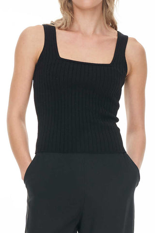 BIBI KNIT TANK BLACK