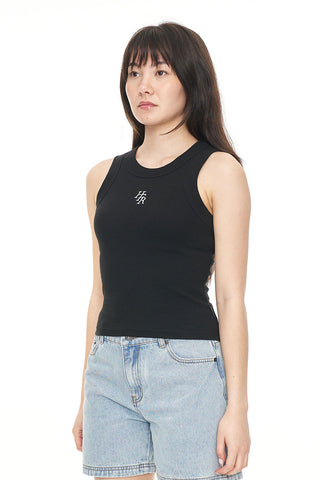 SIGNATURE RIB TANK BLACK