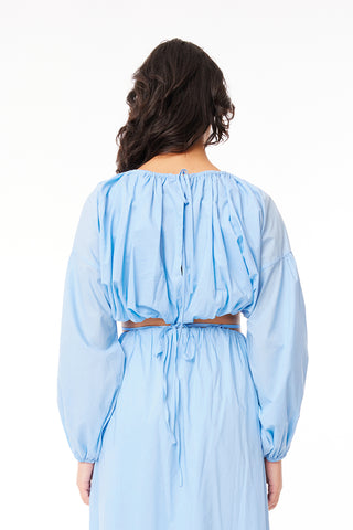 MONICA FLEUR BLOUSE MALIBU BLUE