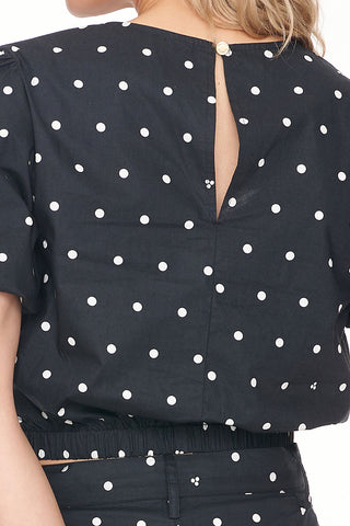 BARDOT AIRY TOP POLKA DOT